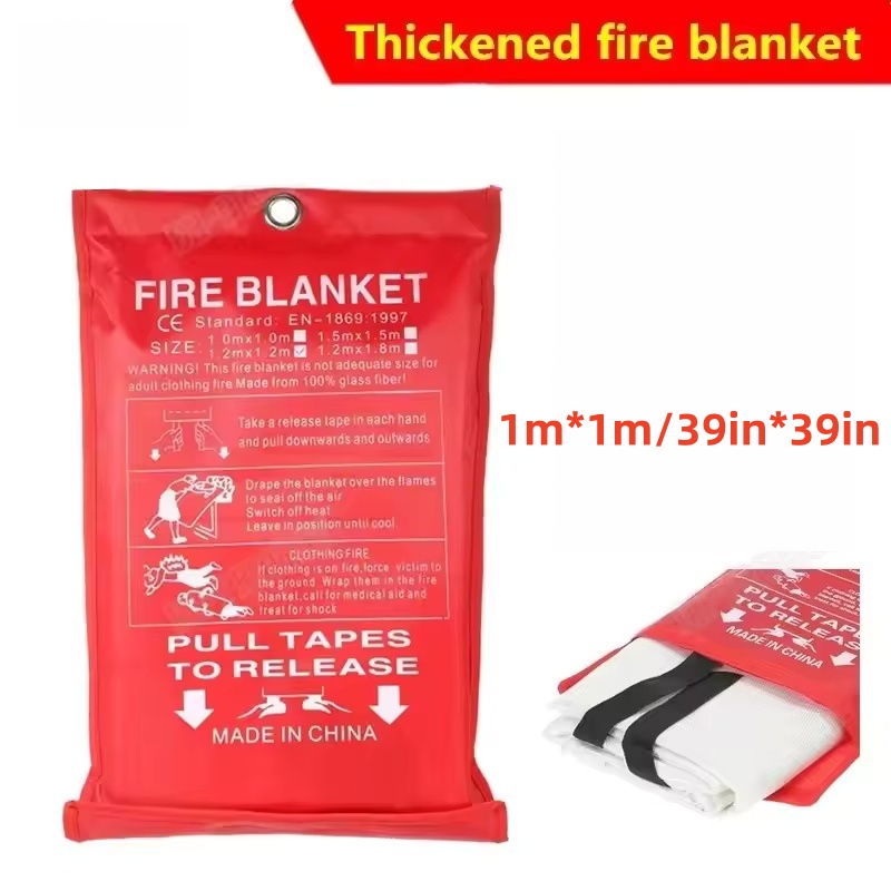 Fire Blanket Kitchen - 1mx1m Yangın Battaniyesi Acil Durum Yangın