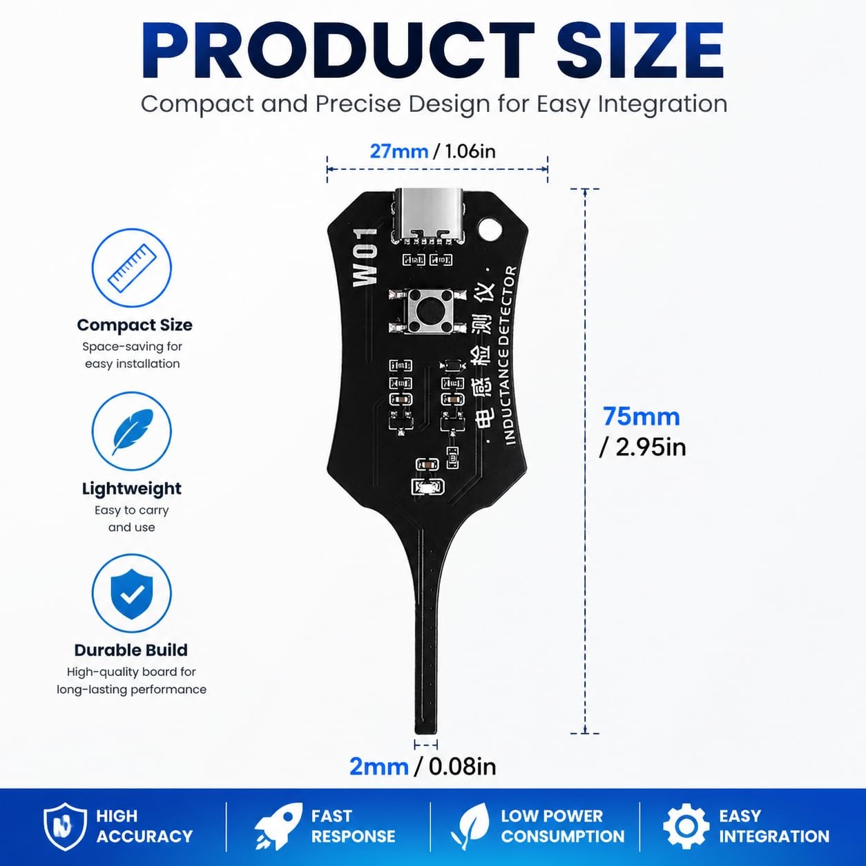 W01 Tip C Endüktans Test Cihaz - Co Detector Plug incelemesi ve fiyatı